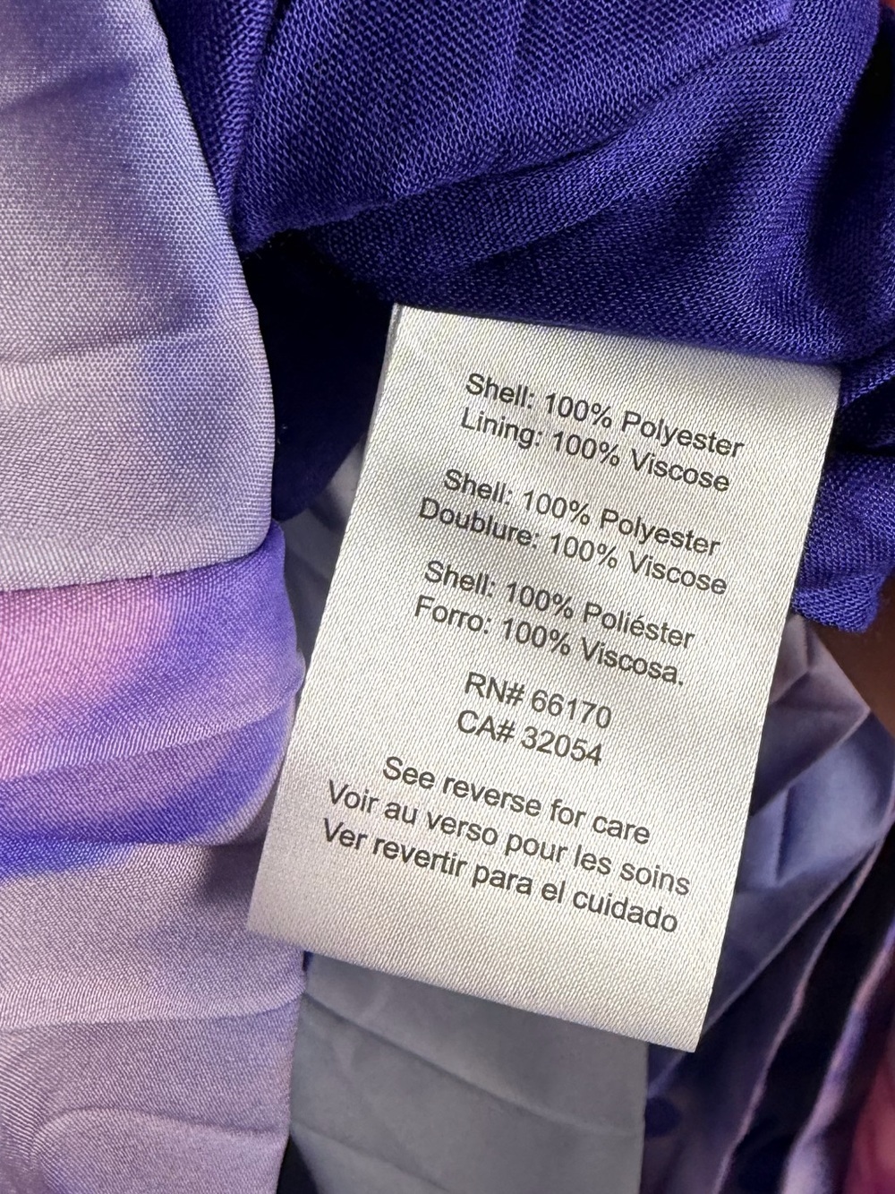 Anthropologie Siddhartha Bansal Marble-Dyed Pleated Maxi Skirt size 14 purple - Picture 7 of 8